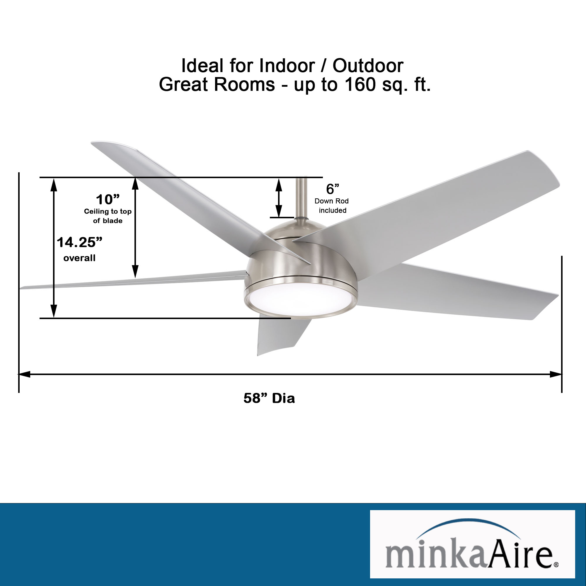 Chubby - LED 58" Smart Ceiling Fan